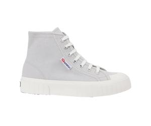 Superga Womens/Ladies 2696 Stripe High Tops (Grey Silver/Avorio) - Size UK 8