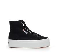 Superga Womens/Ladies 2708 Lace Up High Tops (7 UK) (Black/White)