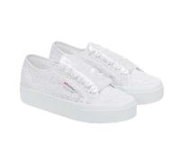 Superga Womens/Ladies 2740 Flower Macrame Trainers (2.5 UK) (Total White)
