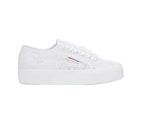 Superga Womens/Ladies 2740 Flower Macrame Trainers (Total White) - Off-White - Size UK 6.5