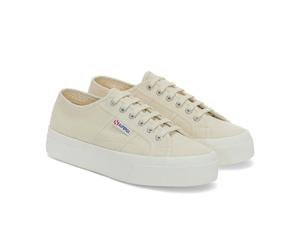 Superga Womens/Ladies 2740 Lace Up Platforms - Beige/Eggshell/Avorio - 8 UK - Beige/Eggshell/Avorio - 100% Mixed