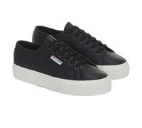 Superga Womens/Ladies 2740 Nappa Leather Platform Trainers (4 UK) (Black/Avorio)