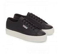 Superga Womens/Ladies 2740 Nappa Leather Platform Trainers Black/Avorio 6.5 UK