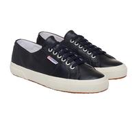 Superga Womens/Ladies 2750 Metallic Leather Trainers (Metallic Black/Off White) - Size UK 3.5