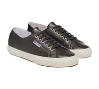 Superga Womens 2750 Metallic Leather Trainers - Metallic Silver/Off White - 3.5 UK - Metallic Silver/Off White - 100% Mixed
