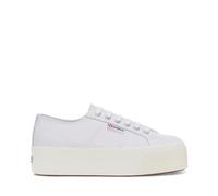 Superga Womens/Ladies 2790 Nappa Leather Trainers (8 UK) (Optical White Silver/Avorio)