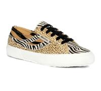 Superga Womens/Ladies 2953 Cotu Animal Print Cowhide Leather Trainers - Brown/Black/White - 3 UK - Brown/Black/White - 100% Mixed