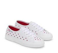 Superga Womens/Ladies 3750 Leggera Hearts Vegan Trainers (5.5 UK) (White/Red)