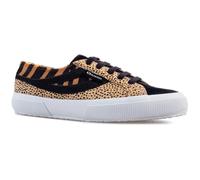 Superga Womens/Ladies Cheetah & Zebra Print Cowhide Leather Trainers (Black) - Size UK 2.5