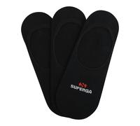 Superga Womens/Ladies No Show Socks (Pack of 3) - Black - Black - 5.5 UK-7 UK - 75% Polyester/20% Cotton/5% Elastane