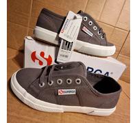 Superga Women's UK5 Cotu Classic Trainers in Dark Grey/White, Holiday/Gym Shoes