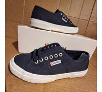 Superga Women's UK7.5 Cotu Classic Trainers in Navy/White Work/Holiday/Gym Shoes