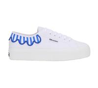 Superga Womens Unisex Adult 3740 Leggera Umbrella Platform Trainers (Dazzling Blue/White) - Size UK 2.5
