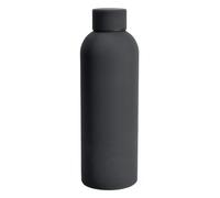 SuperGeneriX 500ml Matte Finish Stainless Steel Water Bottle | Vacuum Insulated Travel Bottle | Hot & Cold Water Bottle | Smooth Rubber Finish Water Bottle (Black)