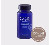 Higher Nature - Supergest - Digestive Enzyme Support - Aid Digestion of Fats - Vegetarian & Vegan - 90 Capsules