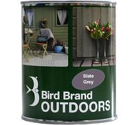 SuperGift.com 1 Litre, Outdoor Slate Grey Paint, Durable Weather Resistant Exterior Paint for Wood, Metal, Brick & Stone, Smooth Matt Finish, Ideal for Garden Furniture, Fences & Walls