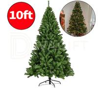 SuperGift.com 10Ft/3M Classic Artificial Christmas Tree Xmas Realistic Natural Green Branches With Solid Metal Leg