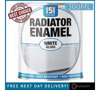 SuperGift.com 151 Radiator Enamel White Gloss Paint 300Ml Heat Resistant Radiator Paint