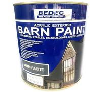 SuperGift.com 2.5L, Barn Paint-Matte Finish, Durable Weatherproof Coating for Wood, Metal & Masonry - Fade-Resistant Exterior Paint - Long-Lasting Protection & Rich Color (Matt Anthracite)