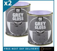 SuperGift.com 2 X 151 Grey Gloss Non-Drip Varnish Paint 300Ml