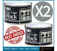 SuperGift.com 2 X 151 Iron Gate Black Gloss Varnish Tin 180Ml