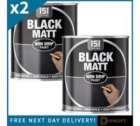 SuperGift.com 2 X 151 Matt Black Varnish Paint 300Ml