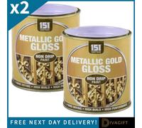 SuperGift.com 2 X 151 Metallic Gold Paint Varnish 300Ml