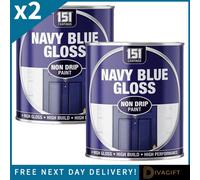 SuperGift.com 2 X 151 Navy Blue Gloss Non-Drip Varnish Paint 300Ml