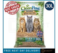SuperGift.com 2 X Clean Paw Wood Pellets 30L Natural Pet Bedding & Litter Multipack