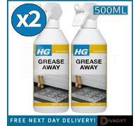 SuperGift.com 2 X Hg Grease Away Cleaner Spray Kitchen Grease & Grime Remover 500Ml