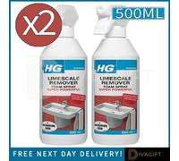 SuperGift.com 2 X Hg Limescale Remover Foam Spray Super Powerful Bathroom Cleaner 500Ml