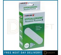 SuperGift.com 2 X Masterplast Assorted Hypoallergenic Plasters 100 Pack Sensitive Skin Adhesive Bandages For Minor Cuts, Grazes & First Aid Care