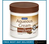 SuperGift.com 2 X Nuage Aqueous Cream With Cocoa Butter 350Ml Rich Moisturising Skin Cream For Dry Skin, Daily Hydration & Everyday Skincare