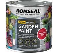 SuperGift.com 2 X Ronseal Garden Paint Moroccan Red 250Ml Multi-Surface Exterior Matt Garden Paint