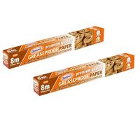 SuperGift.com 2 X Sealapack Greaseproof Paper 37Cm X 8M Non-Stick Baking & Food Preparation Paper For Cooking, Wrapping & Tray Lining