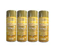 SuperGift.com 200ml Metallic Gold Spray Paint, Fast-Drying Decorative Spray Paint for Metal, Wood, Plastic & Craft Projects (4)