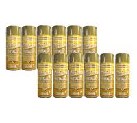 SuperGift.com 200ml Metallic Gold Spray Paint, Fast-Drying Decorative Spray Paint for Metal, Wood, Plastic & Craft Projects (12)