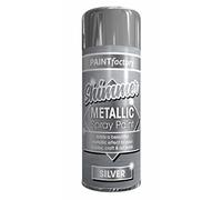 SuperGift.com 200ml Multipurpose Metallic Aerosol Spray Paint Quick Drying Spray For Fast Dry and Excellent Coverage for Metal, Wood, Plastic and More (Silver)