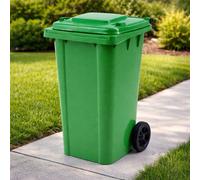 SuperGift.com 240L Heavy Duty Green Wheelie Bin With Wheels And Lid