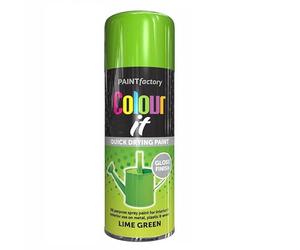 SuperGift.com 2x All Purpose Aerosol Spray Paint 400ml Quick Drying Spray, Fast Dry and Excellent Coverage for Metal, Wood, Plastic and More by Diva Gift (Lime Green Gloss, 2x 400ml)