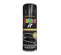 SuperGift.com 2x Black Matt All Purpose Aerosol Spray Paint 250ml Quick Drying Spray, Fast Dry and Excellent Coverage for Metal, Wood, Plastic and More by Diva Gift