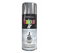 SuperGift.com 2x Chrome Effect Gloss All Purpose Aerosol Spray Paint 400ml Quick Drying Spray, Fast Dry and Excellent Coverage for Metal, Wood, Plastic and More by Diva Gift