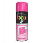 SuperGift.com 2x Perfect Pink Gloss All Purpose Aerosol Spray Paint 400ml Quick Drying Spray, Fast Dry and Excellent Coverage for Metal, Wood, Plastic and More by Diva Gift