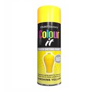 SuperGift.com 2x Yellow Gloss All Purpose Aerosol Spray Paint 250ml Quick Drying Spray, Fast Dry and Excellent Coverage for Metal, Wood, Plastic and More by Diva Gift