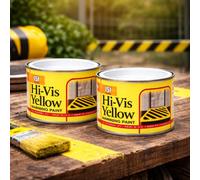 SuperGift.com 2X151 Hi-Vis Yellow Warning Varnish Tin 180Ml