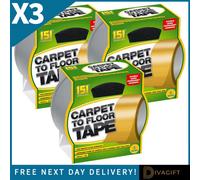 SuperGift.com 3 X 151 Carpet To Floor Tape Double Sided Carpet Fixing Tape For Rugs, Runners, Floor Mats, Home Improvements & Secure Floor Cover