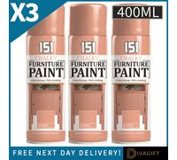 SuperGift.com 3 X 151 Chalk Furniture Pink Paint 400Ml Chalk Effect Paint For Furniture Upcycling, Home Décor, Crafts & Decorative