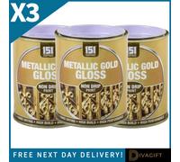 SuperGift.com 3 X 151 Metallic Gold Paint Varnish 300Ml