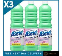 SuperGift.com 3 X Asevi Pet Floor Cleaner 1L Concentrated Multi-Surface Floor Cleaner