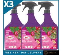 SuperGift.com 3 X Doff Rose Shield Spray 1L Ready-To-Use Rose Care Treatment For Roses, Ornamental Plants, Garden Maintenance & Seasonal Plant P
